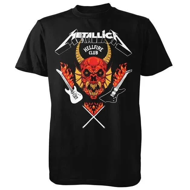 Metallica Hellfire Club Shirttranger Things Eddie Munson Rock Graphic T-Shirt Oregontrailrvpk Shirt