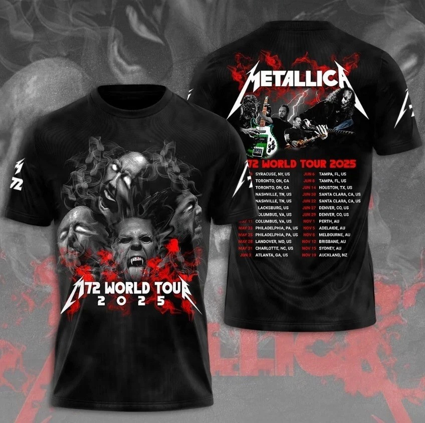 Metallica M72 World Tour 2025 Limited Edition T Shirt Gift For Rock Fans Oregontrailrvpk Shirt