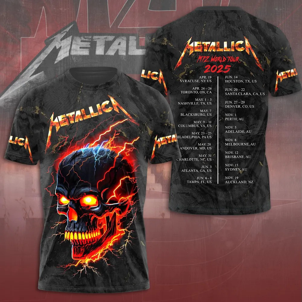 Metallica M72 World Tour 2025 Merch T-Shirt Apparel Gifts For Metallica Fans Oregontrailrvpk Shirt