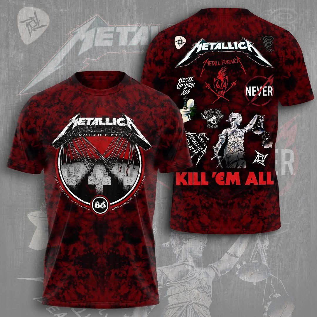 Metallica M72 World Tour 2025 Merch T-Shirt Kill Em' All Metallica Tour Apparel Oregontrailrvpk Shirt