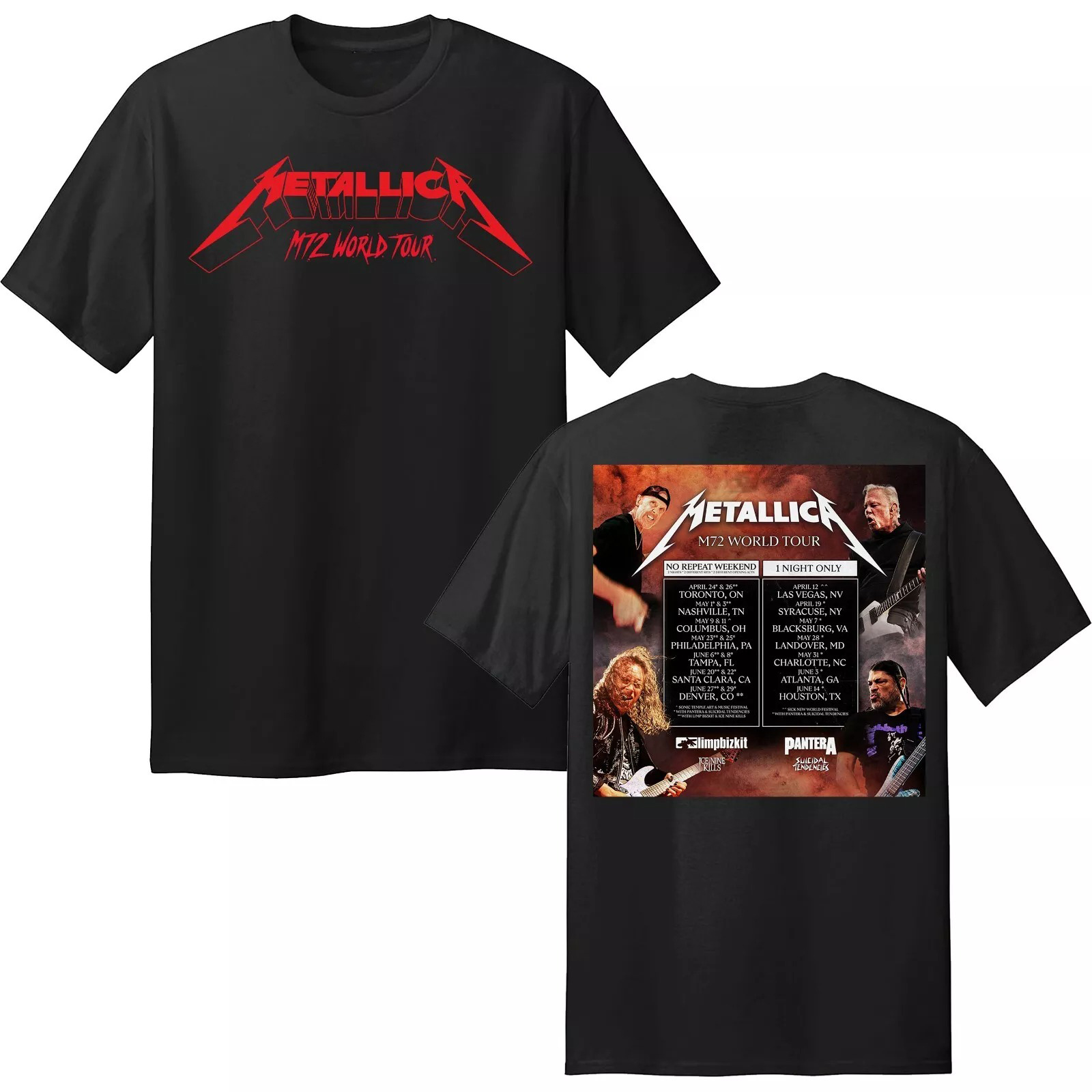 Metallica M72 World Tour 2025 T-Shirt Gift Ideas For Music Lovers Oregontrailrvpk Shirt