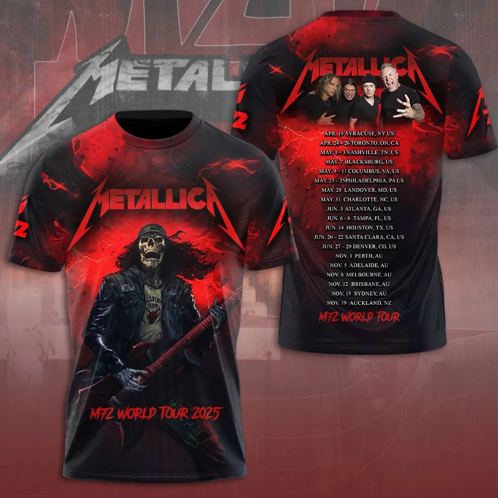 Metallica M72 World Tour 2025 T-Shirt Merchandise Metallica Band Shirt Oregontrailrvpk Shirt