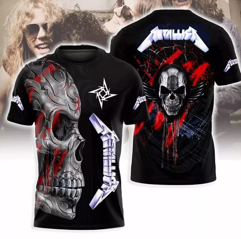 Metallica M72 World Tour Date 2025 3D Shirt North America Tour Oregontrailrvpk Shirt
