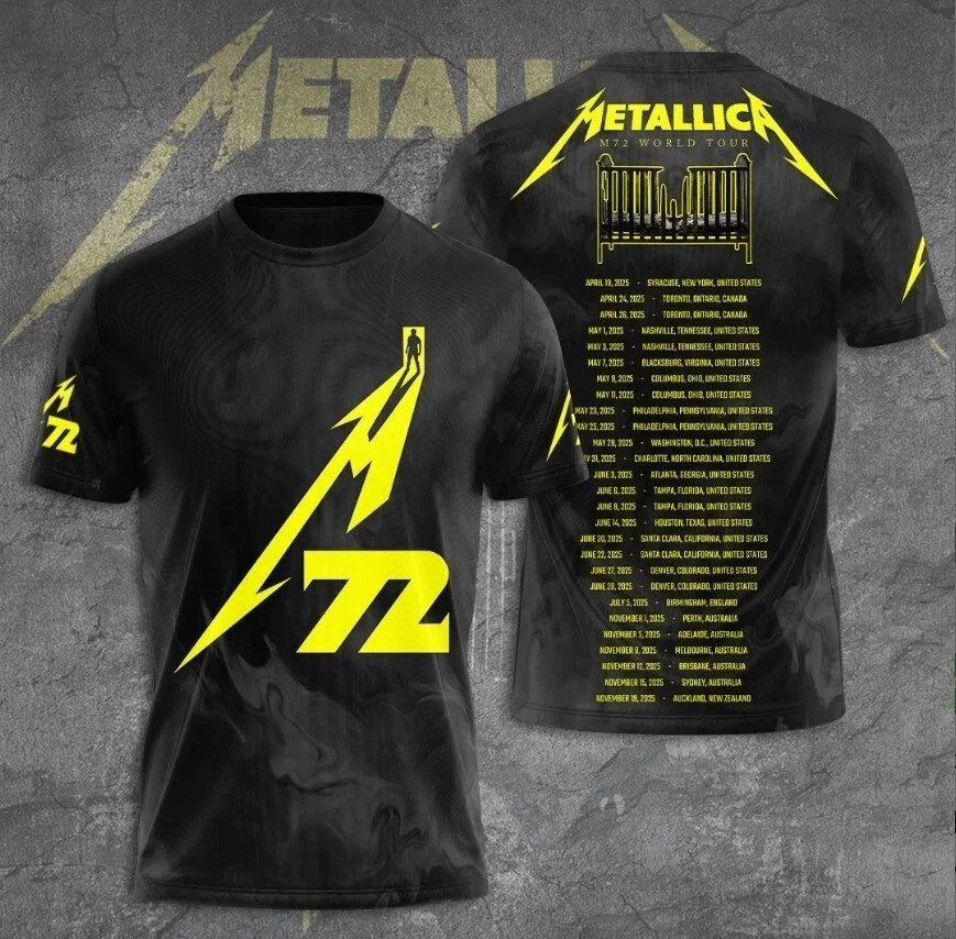 Metallica Tour 2025 Limited Edition Unisex T-Shirt Hot Shirt For Rock Fans Oregontrailrvpk Shirt