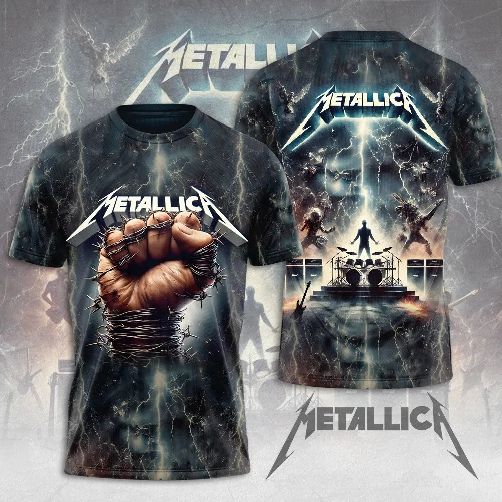 Metallica Tour Merch T-Shirt Apparel Metallica Apparel Cool For Him Oregontrailrvpk Shirt