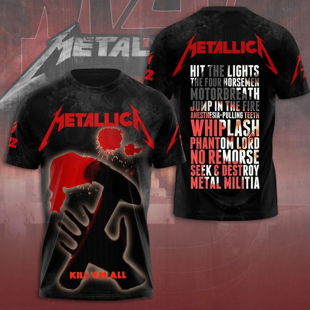 Metallica Tour Merch T-Shirt Kill Em' All Metallica Band Unique Oregontrailrvpk Shirt