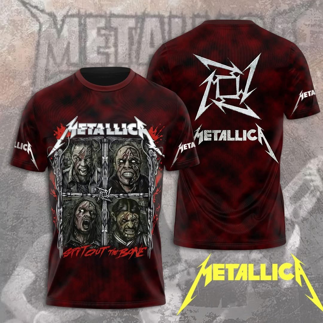 Metallica Tour Merch T-Shirtpit Out The Bone Metallica Band Merchandise Oregontrailrvpk Shirt