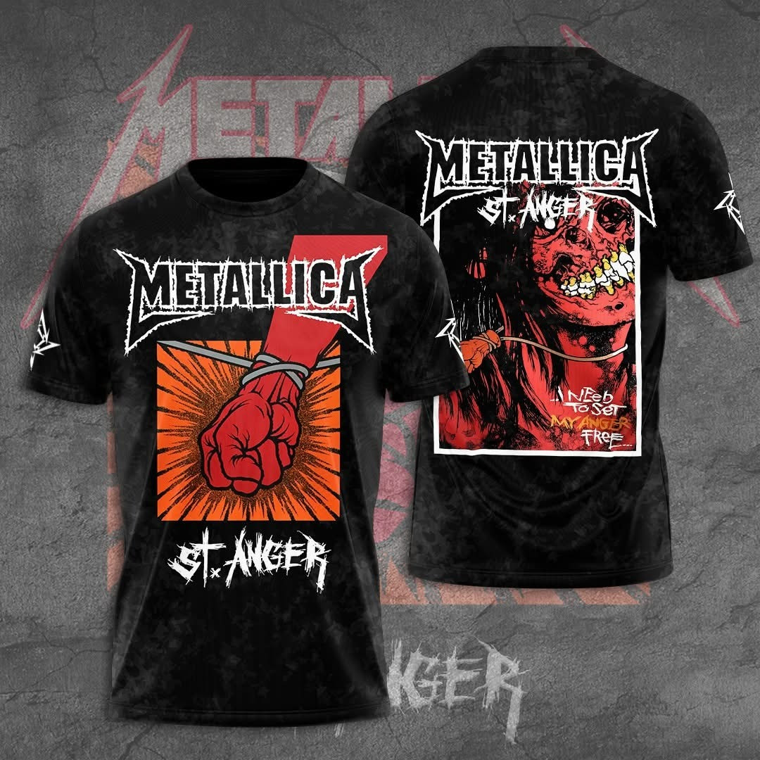 Metallica Tour Merch T-Shirtt Anger Metallica Band Merchandise Cool Oregontrailrvpk Shirt