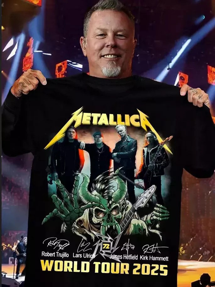Metallica World Tour 2025 T-Shirt Metallica Shirt Women Oregontrailrvpk Shirt