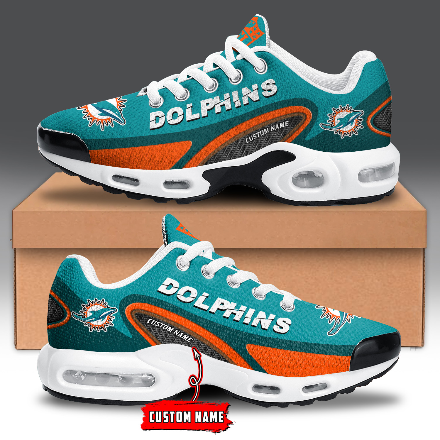 Miami Dolphins Air Max Plus Shoes Sneakers For Men And Women