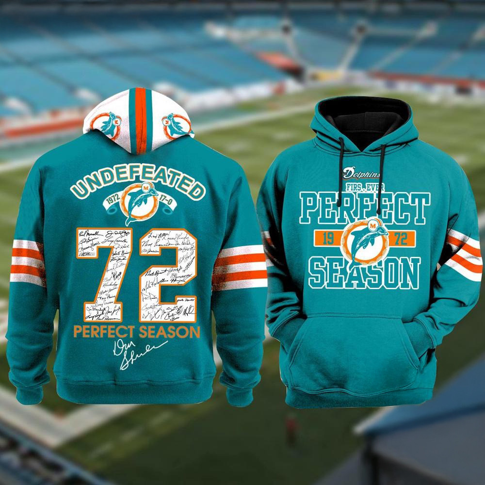 Miami Dolphins Perfect Season 1972 Football Hoodie Best