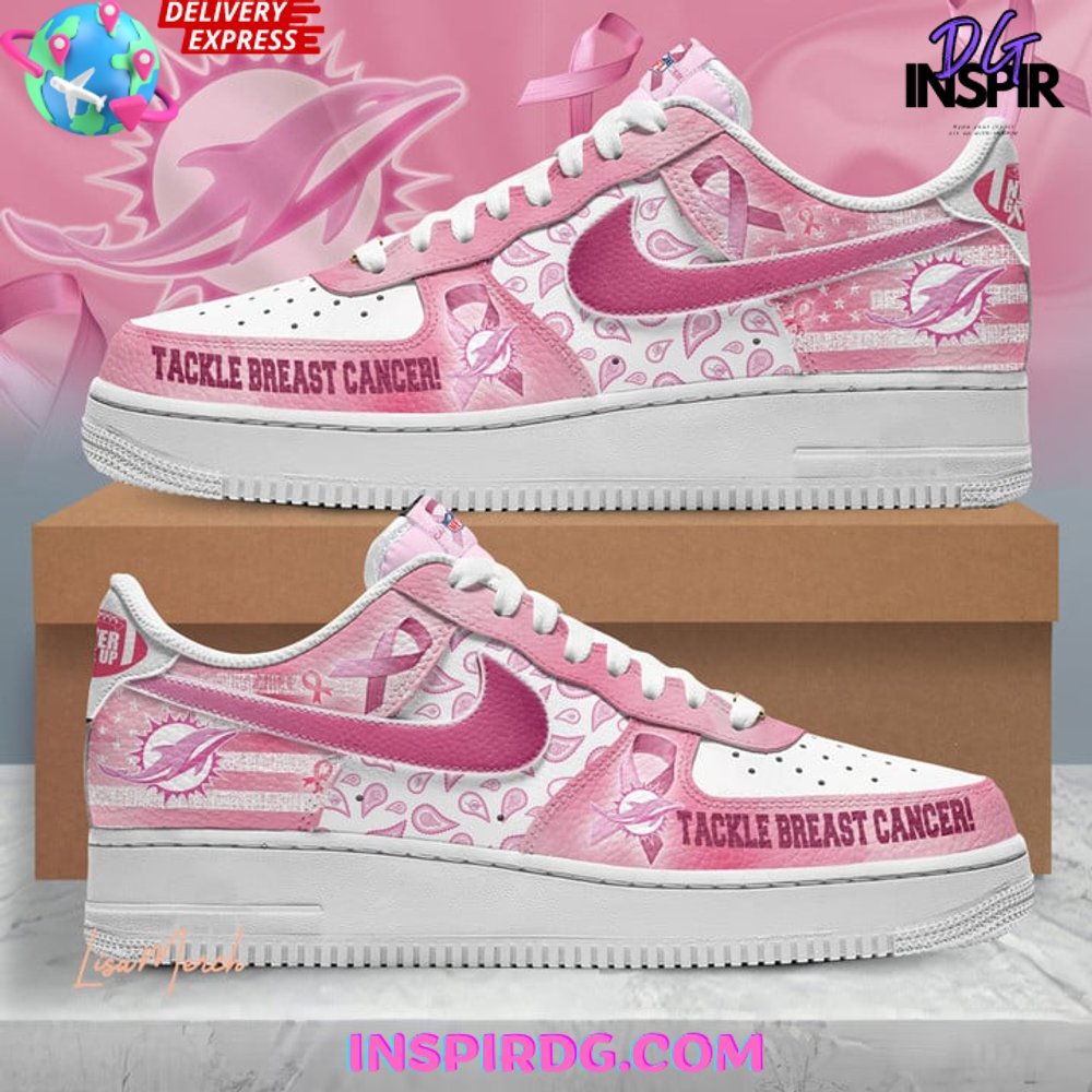 Miami Dolphins Tackle Breast Cancer Air Force 1