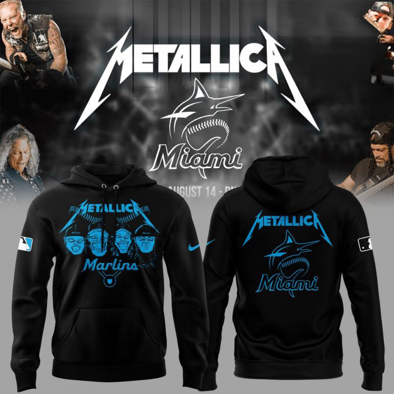 Miami Marlins Baseball Metallica Night Hoodie 2025 Gift