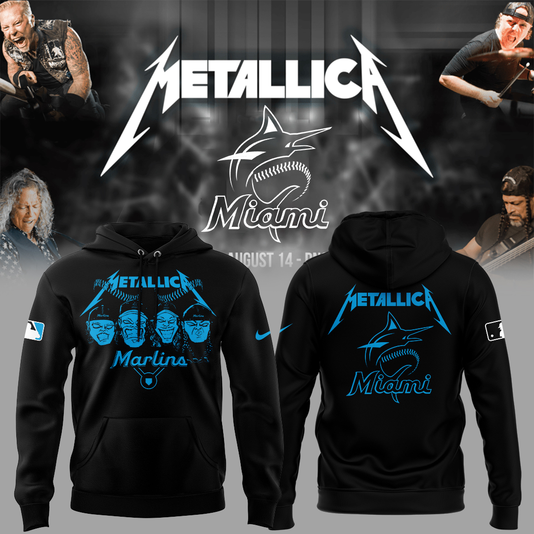 Miami Marlins Baseball Metallica Night Hoodie Unique Baseball Gifts