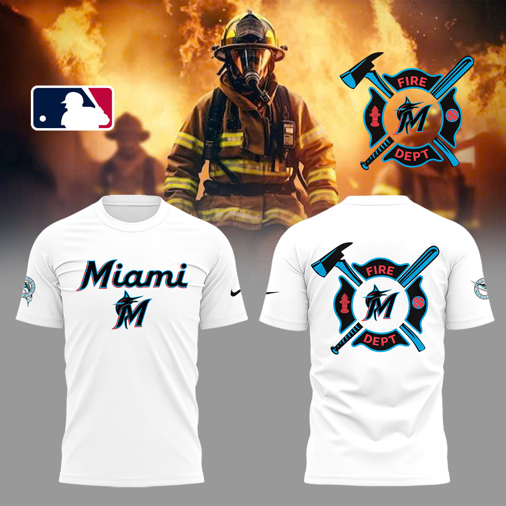 Miami Marlins x Firefighter Appreciation Night T-Shirt Oregontrailrvpk Shirt