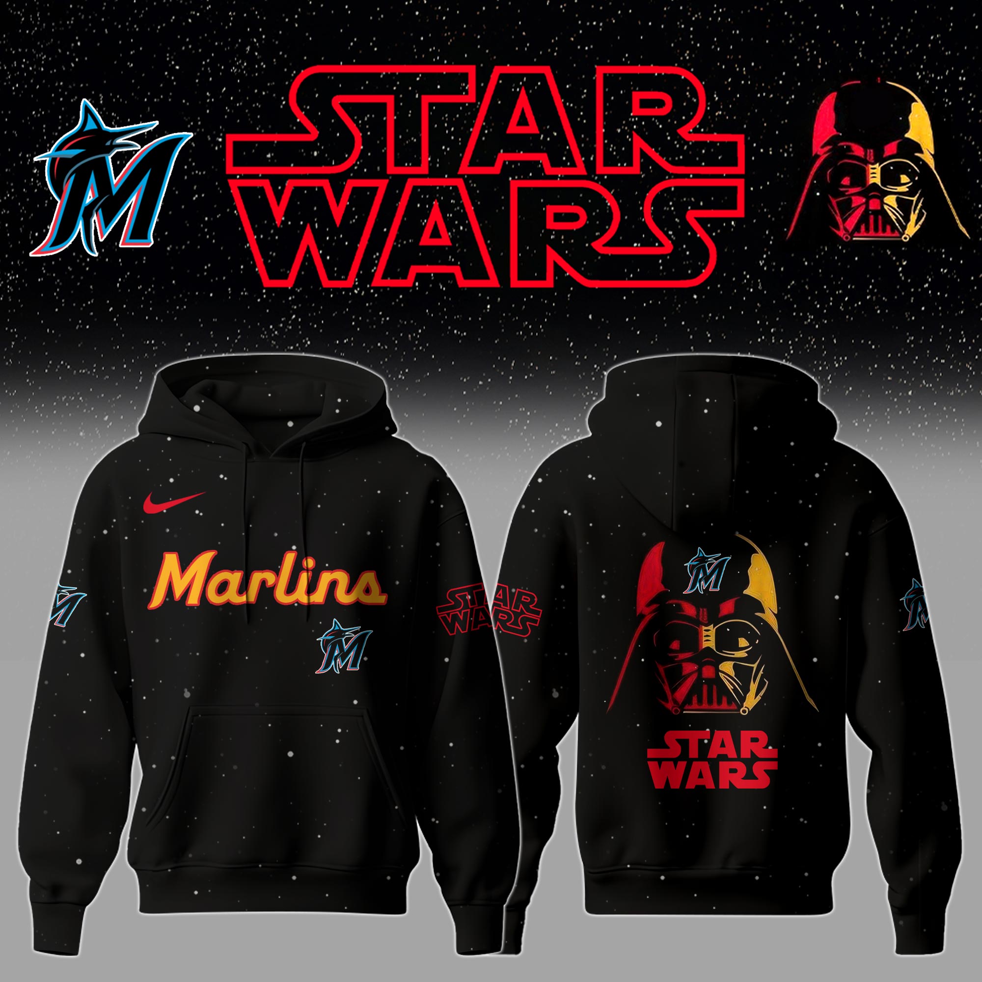 Miami Marlins x Stars Wars Night Hoodie Gift For Baseball Lover