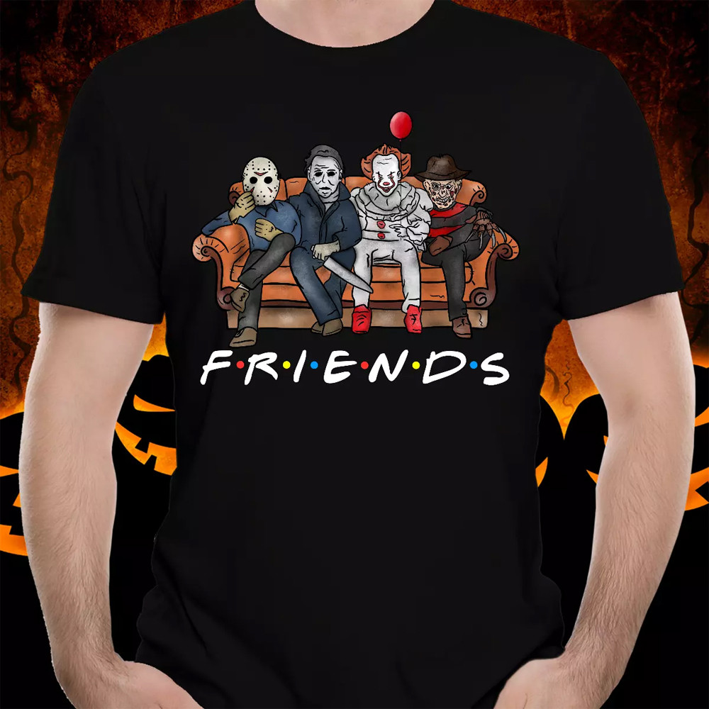 Michael Myers FRIENDS Halloweenhirtcary Halloween Funny T-Shirt Oregontrailrvpk Shirt