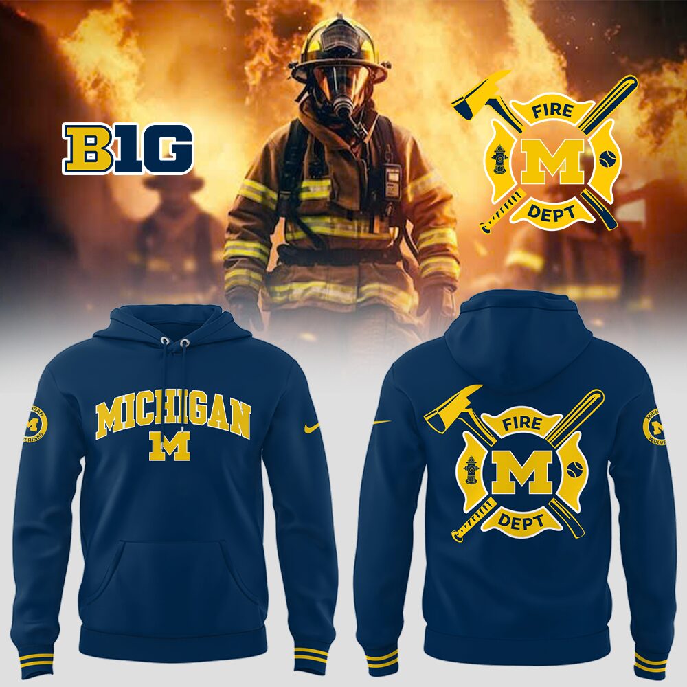 Michigan Baseball x Firefighter Appreciation Night Hoodie Baseball