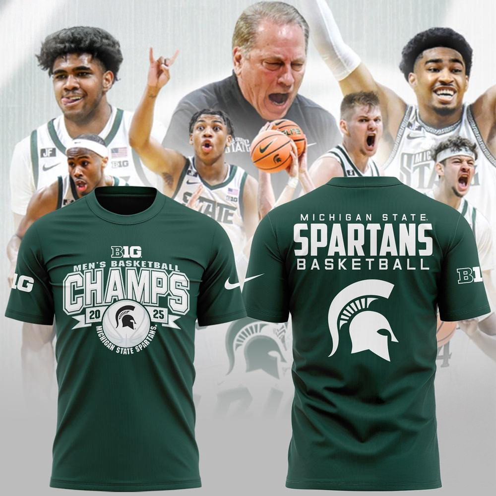 Michigan State 2025 Big Ten Men's Basketball Regular Season Champions Limited Shirt Oregontrailrvpk Shirt