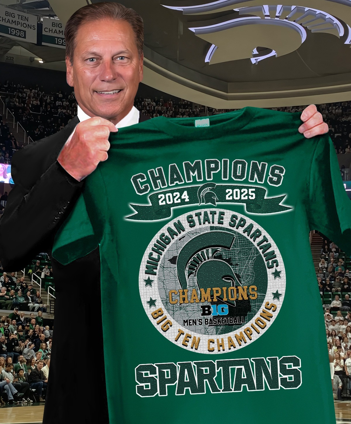 Michigan State Spartans Big Ten Champions 2024 2025 Shirt Mens basketball Fan Merch Gift Oregontrailrvpk Shirt