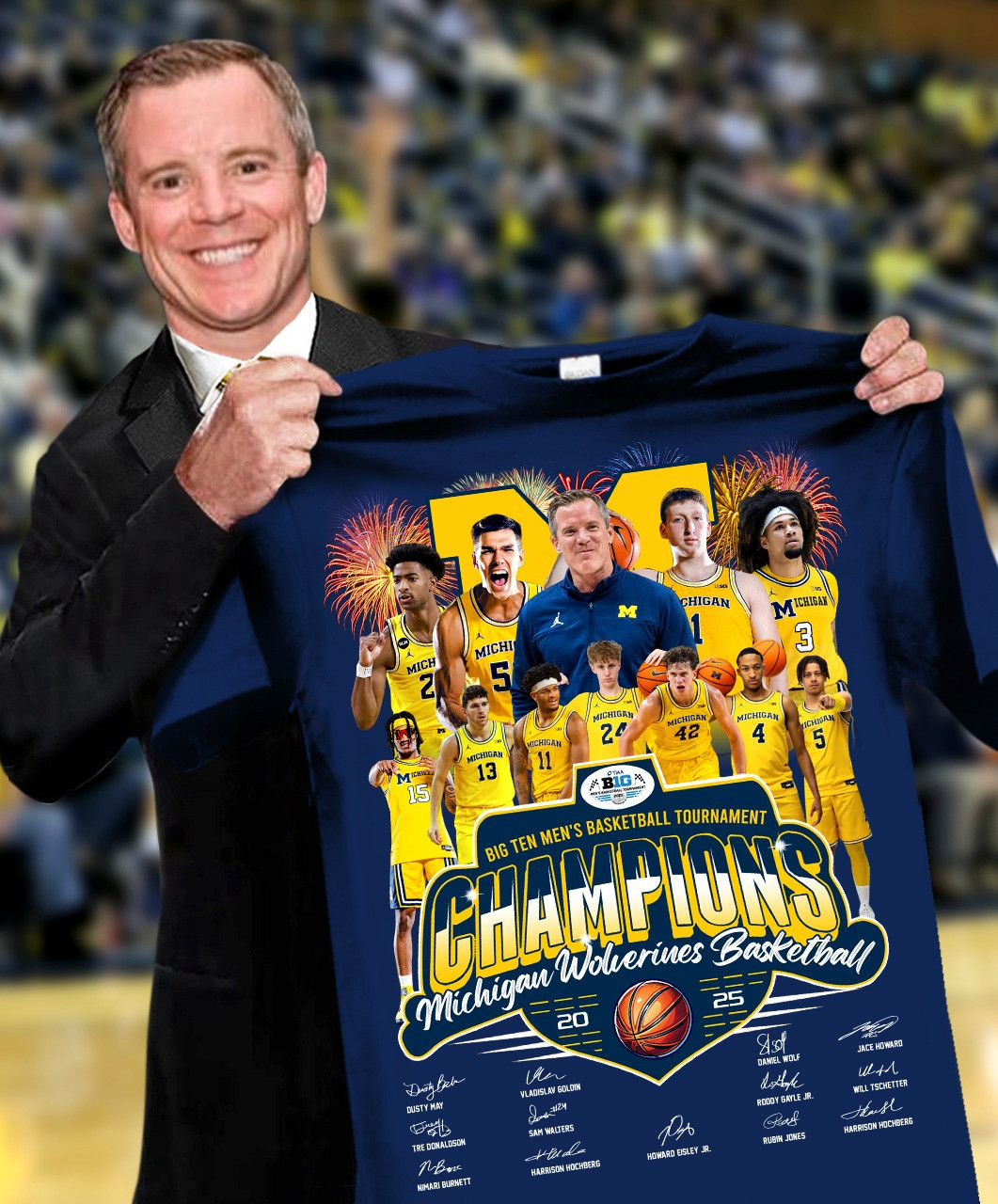 Michigan Wolverines Big Ten Men's Basketball Tournament Shirt Gifts For Basketball Lover Oregontrailrvpk Shirt