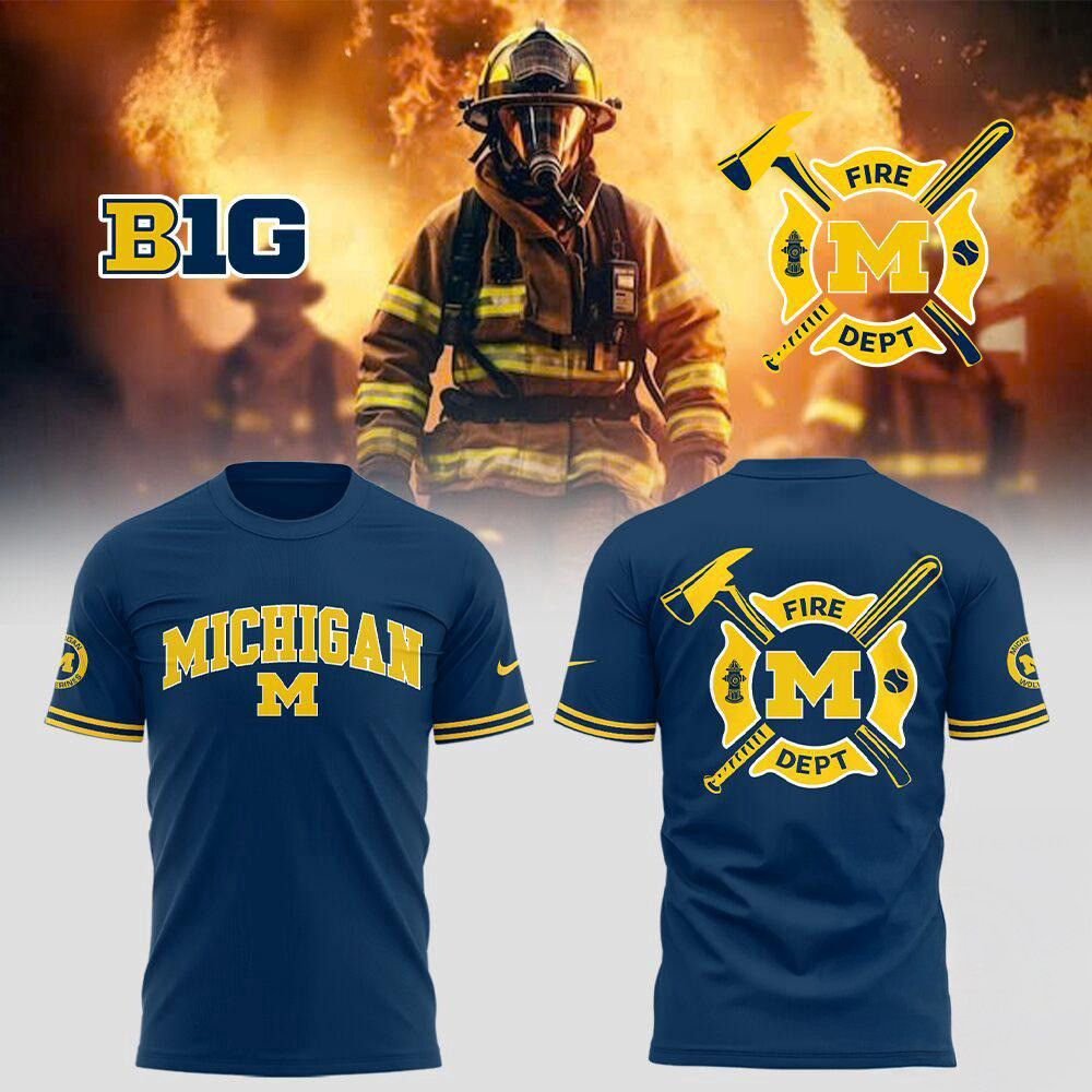 Michigan Wolverines x Firefighter Appreciation Night Shirt Gifts For Football Fan Oregontrailrvpk Shirt