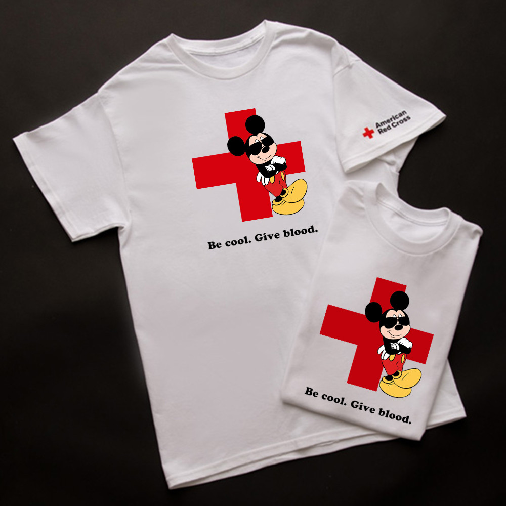 Mickey Mouse Be Cool Give Blood Red Cross Shirt Red Cross Mickey Shirt Blood Donation Oregontrailrvpk Shirt