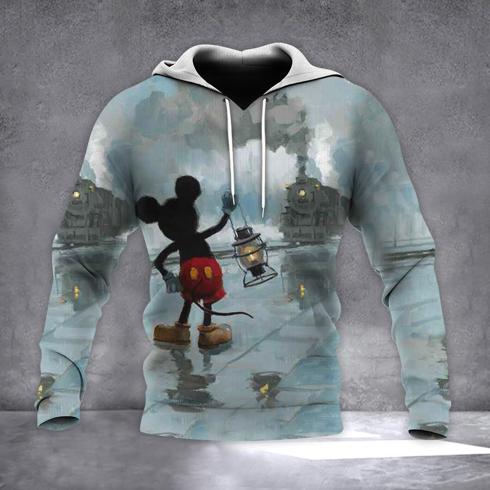 Mickey Mouse Train Hoodie Mouse Lovers Cartoon Hoodie Gifts