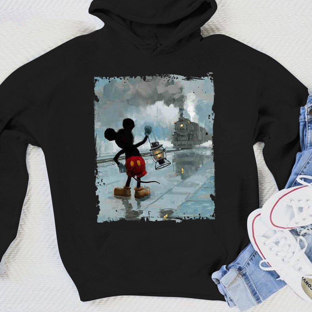 Mickey Mouse Train Hoodie Mouse Lovers Cartoon Hoodie