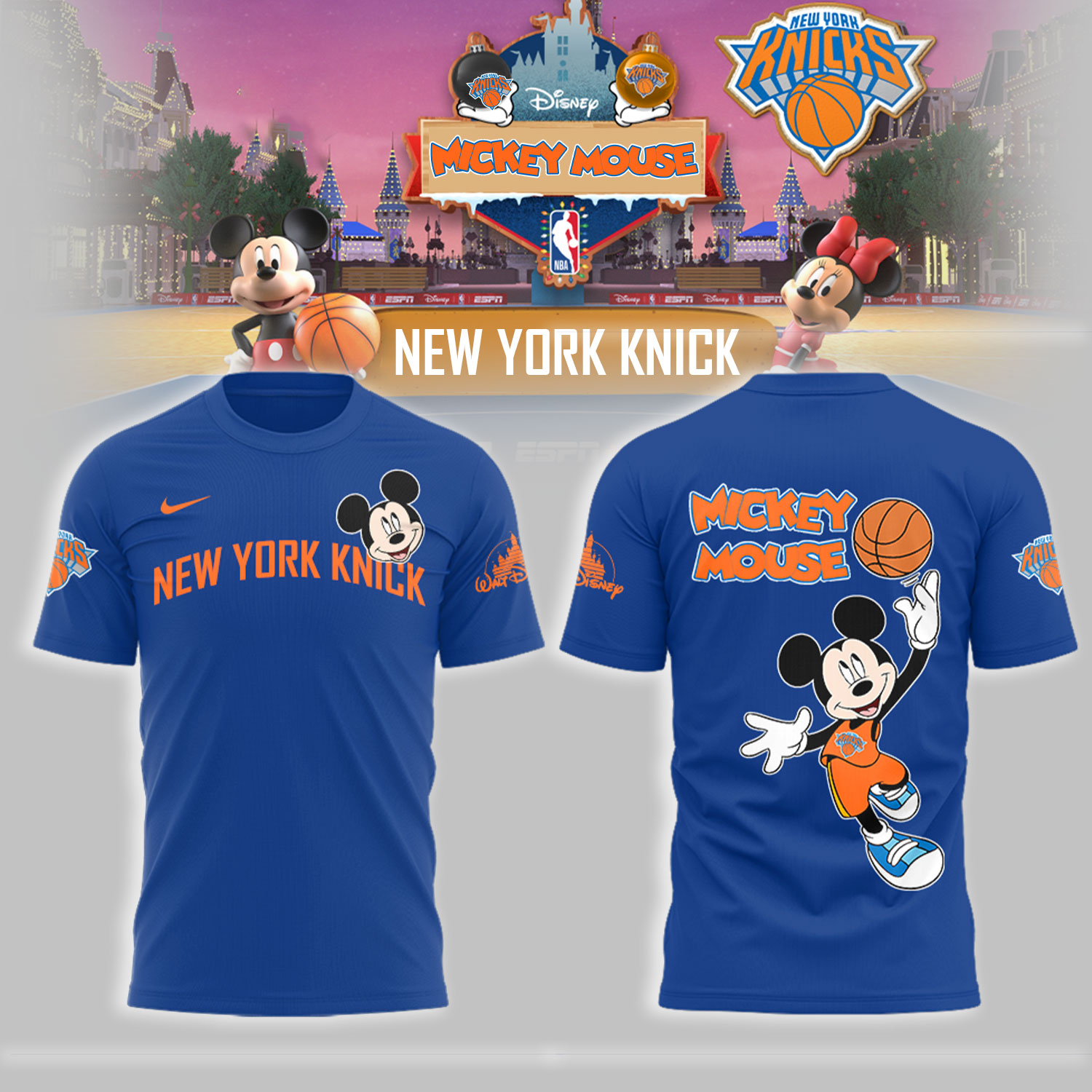 Mickey Mouse x Knicks Shirt Presents For A Basketball Player Oregontrailrvpk Shirt