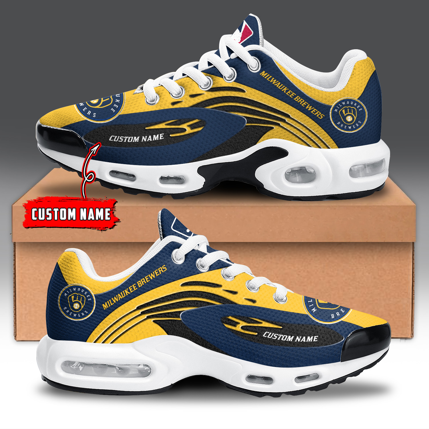 Milwaukee Brewers Air Max Plus Shoes Sneakers For Men And Women