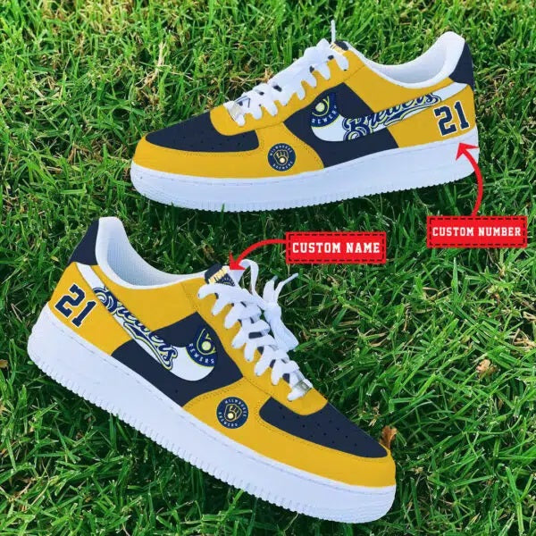 Milwaukee Brewers MLB Air Low-Top Sneakers Shoes For Men And Women