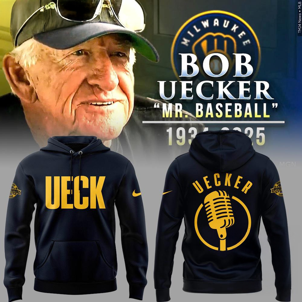 Milwaukee Brewers Remembering Bob Uecker Mr. Baseball Black Hoodie