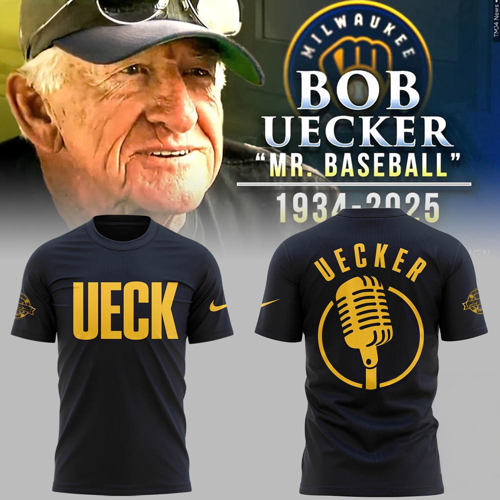 Milwaukee Brewers Remembering Bob Uecker Mr. Baseball Black Shirt Oregontrailrvpk Shirt
