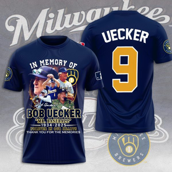 Milwaukee Brewers x Bob Uecker Shirt In Memory Of Bob Uecker Mr Baseball 1934 2025 T-Shirt Gift Oregontrailrvpk Shirt