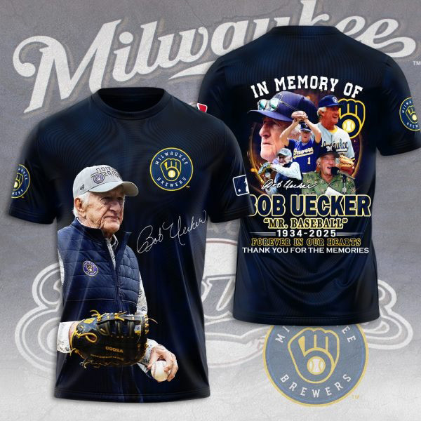 Milwaukee Brewers x Bob Uecker Shirt In Memory Of Bob Uecker Mr Baseball 1934 2025 T-Shirt Oregontrailrvpk Shirt