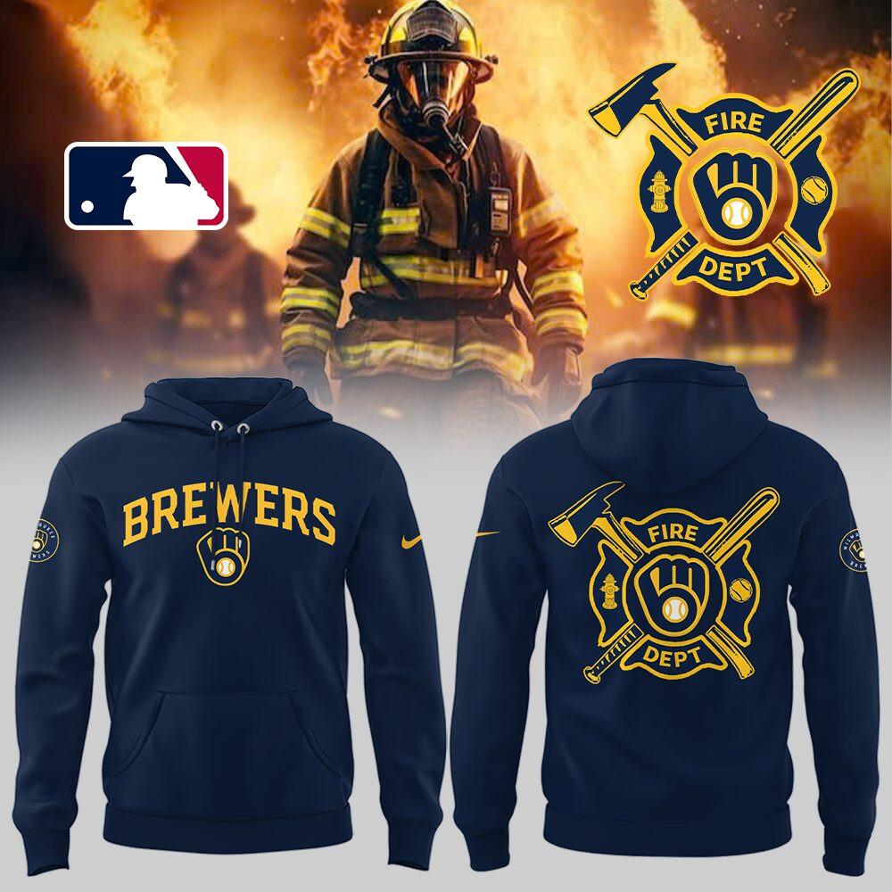 Milwaukee Brewers x Firefighter Appreciation Night Hoodie Merch