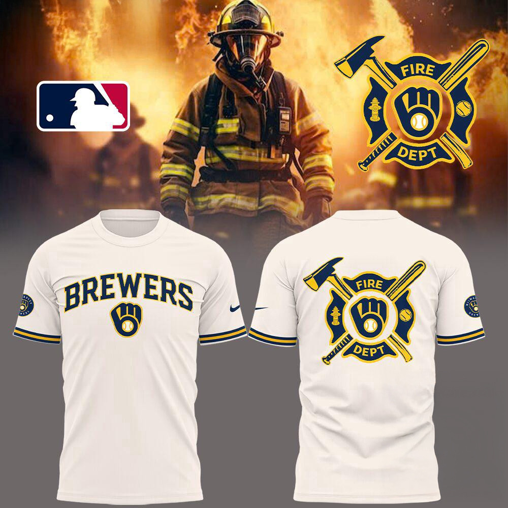 Milwaukee Brewers x Firefighter Appreciation Night Limited Edition T-Shirt Oregontrailrvpk Shirt