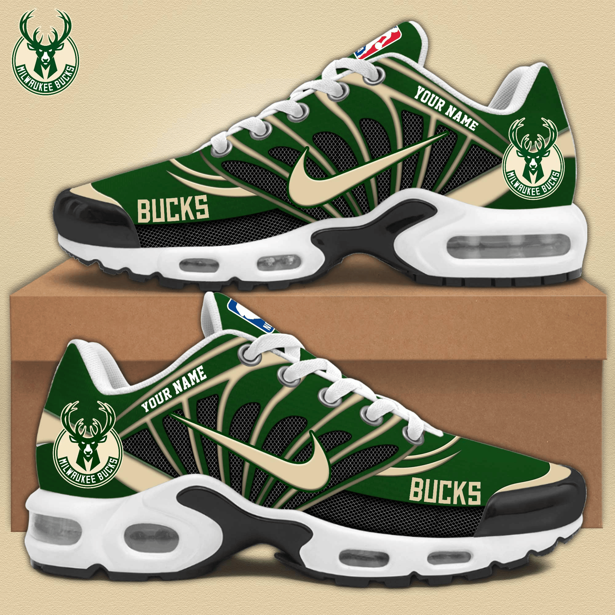 Milwaukee Bucks Air Max Plus Shoes Sneakers For Men And Women