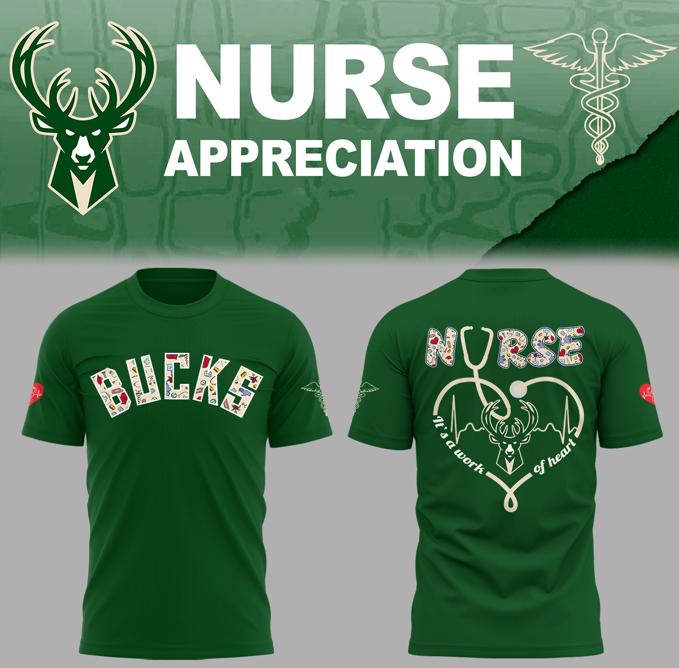 Milwaukee Bucks x Nurse Appreciation T-Shirt For Basketball Players Gift For Basketball Lover Oregontrailrvpk Shirt