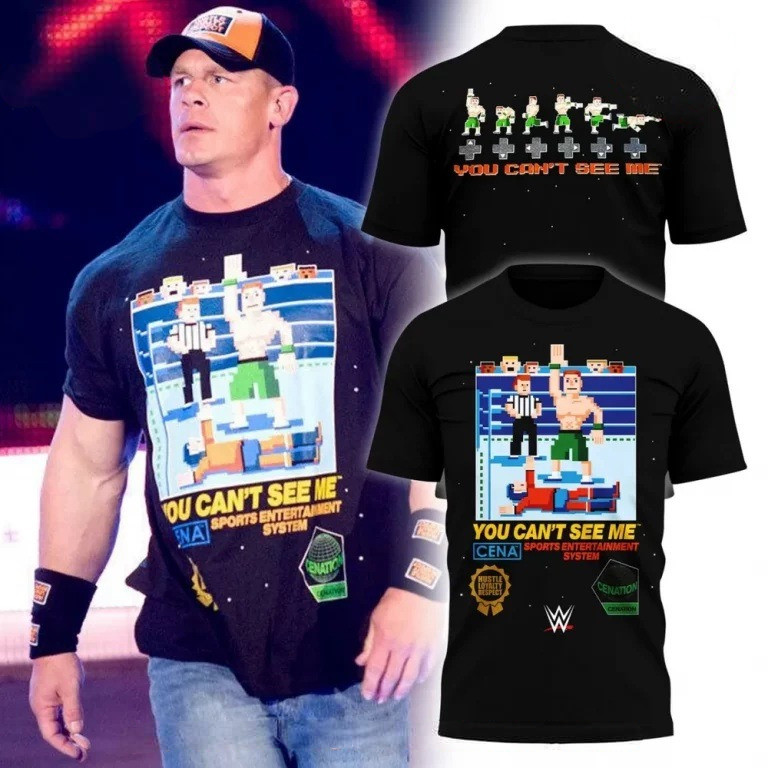 Minecraft x John Cena You Can't See Me 8-Bit T-Shirt Joe Hendry Wrestlemania Shirt Oregontrailrvpk Shirt