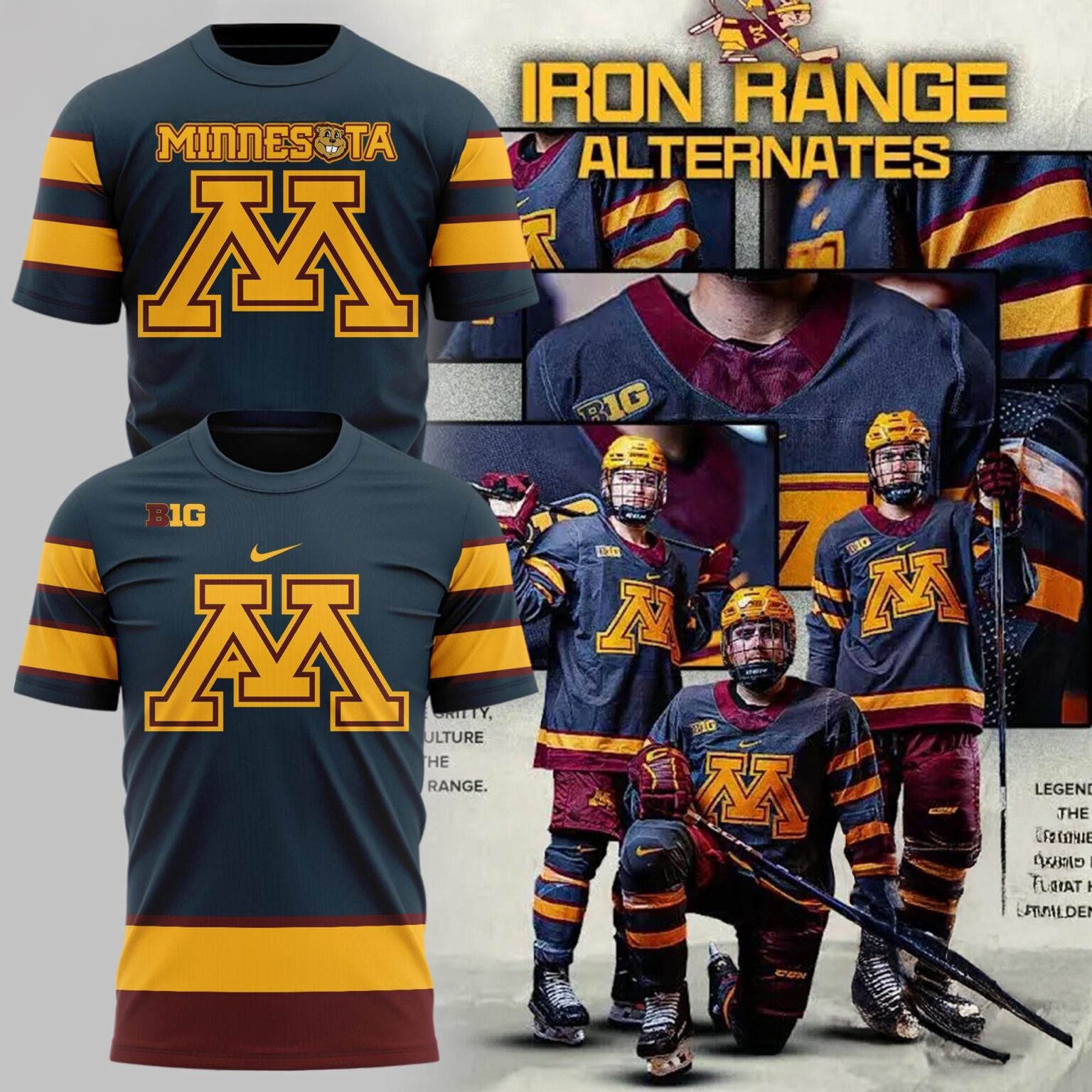 Minnesota Golden Gophers Special Iron Range Alternates Shirt Best Gift For Football Lovers Oregontrailrvpk Shirt