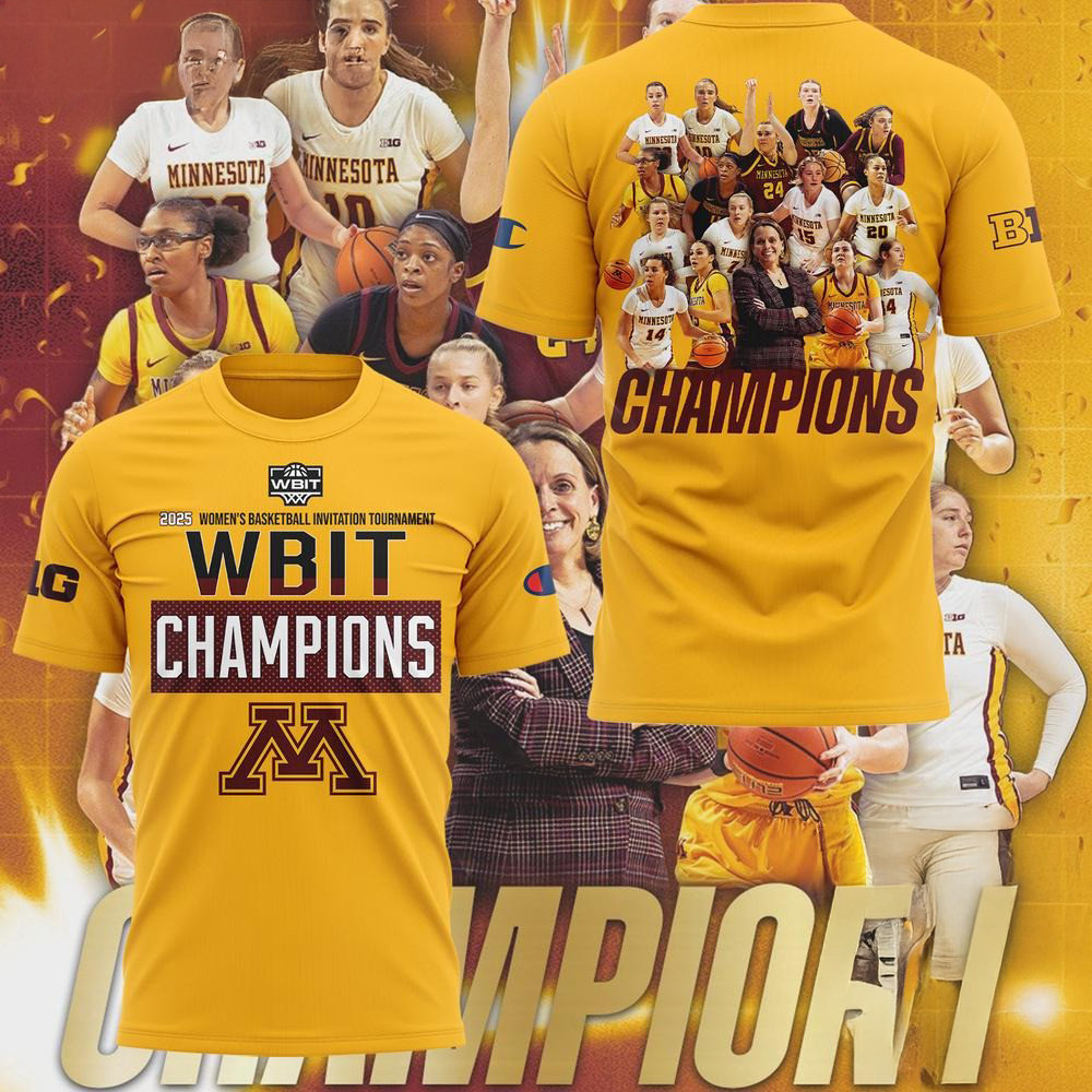 Minnesota Golden Gophers Women's Basketball 2025 Wbit Champions Team Player T-Shirt Oregontrailrvpk Shirt