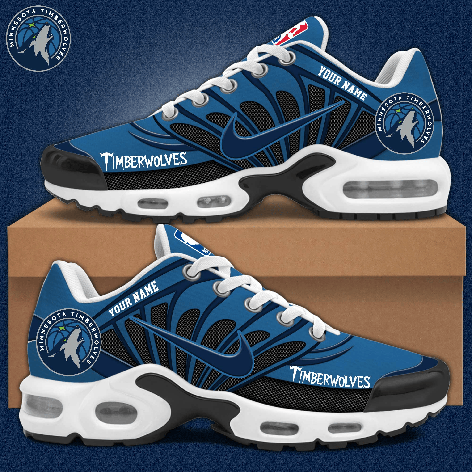 Minnesota Timberwolves Air Max Plus Shoes Sneakers For Men And Women