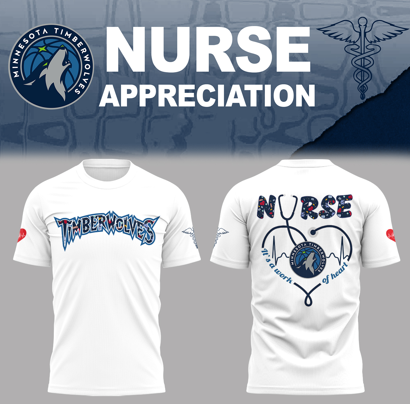 Minnesota Timberwolves X Nurse Appreciation T-Shirt Best Gifts For Basketball Players Oregontrailrvpk Shirt