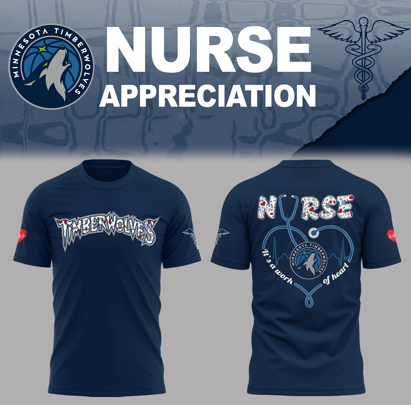 Minnesota Timberwolves X Nurse Appreciation T-Shirt Presents For Basketball Players Oregontrailrvpk Shirt