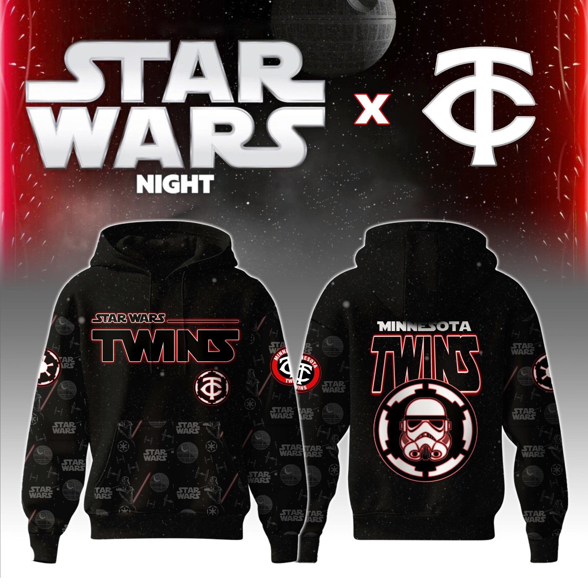 Minnesota Twins MLB x Star War Night Special Edition Hoodie 2025