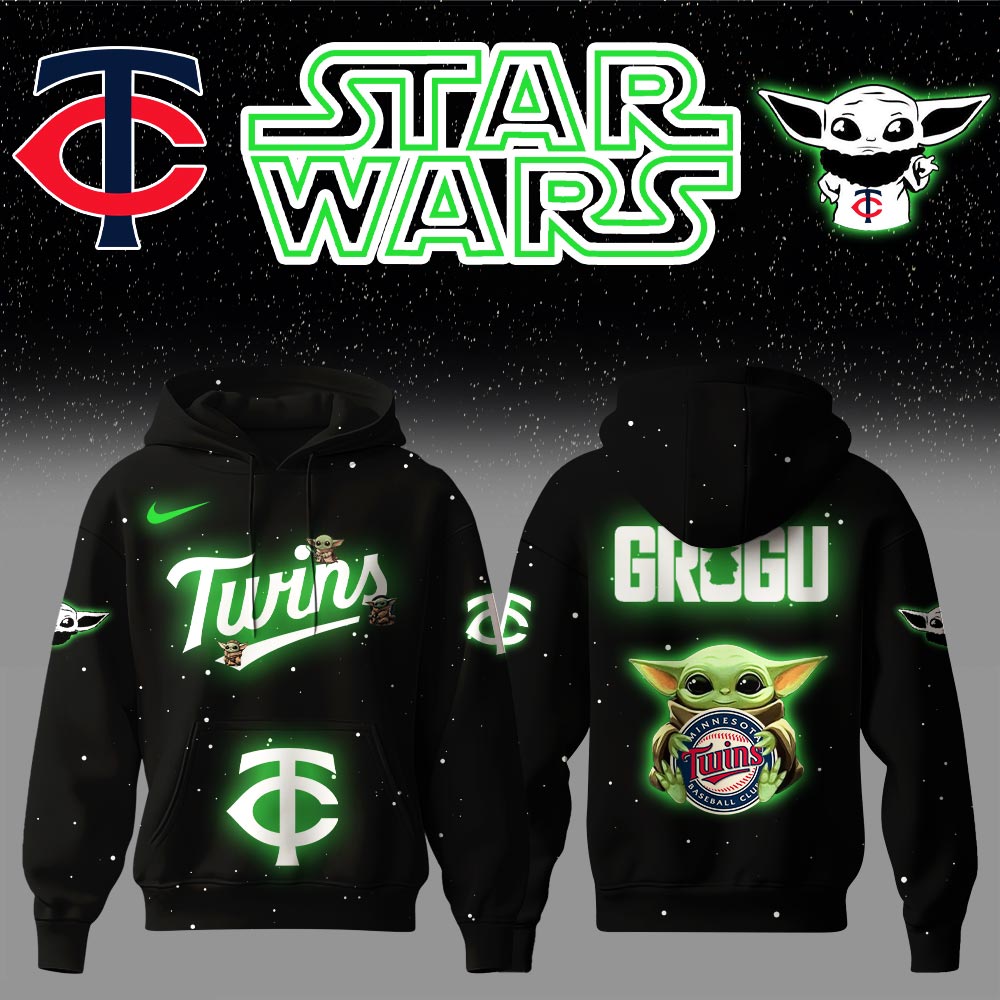 Minnesota Twins x Stars Wars Baby Yoda Game Night Hoodie