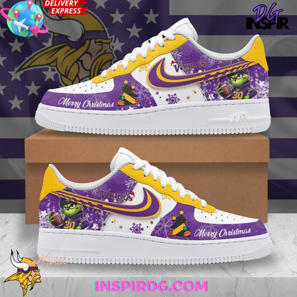 Minnesota Vikings Merry Christmas Limited Edition Air Force 1