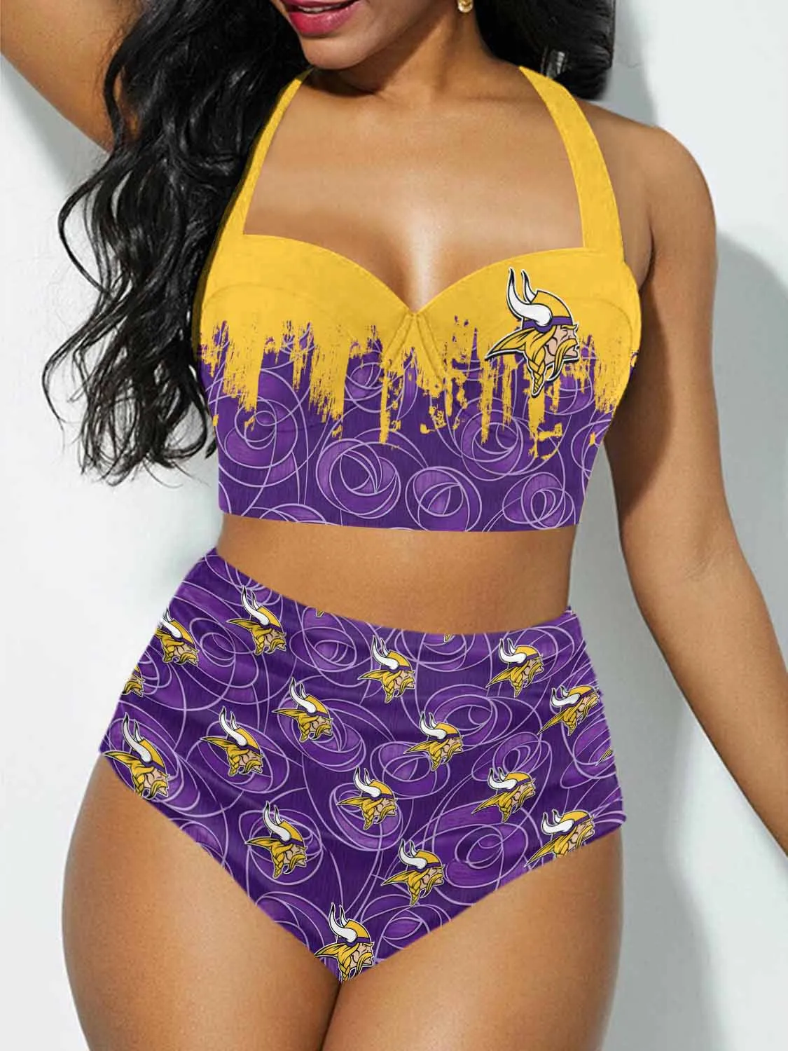 Minnesota Vikings Sexy Print Bikini Swimsuit St2653